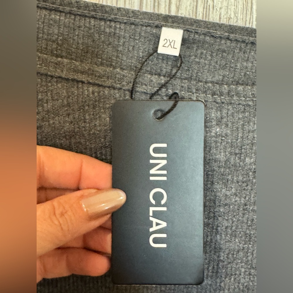 Uni Clau Gray Lounge Set sz 2x NWT Runs Small FITS MORE LIKE A 1X - Picture 3 of 8